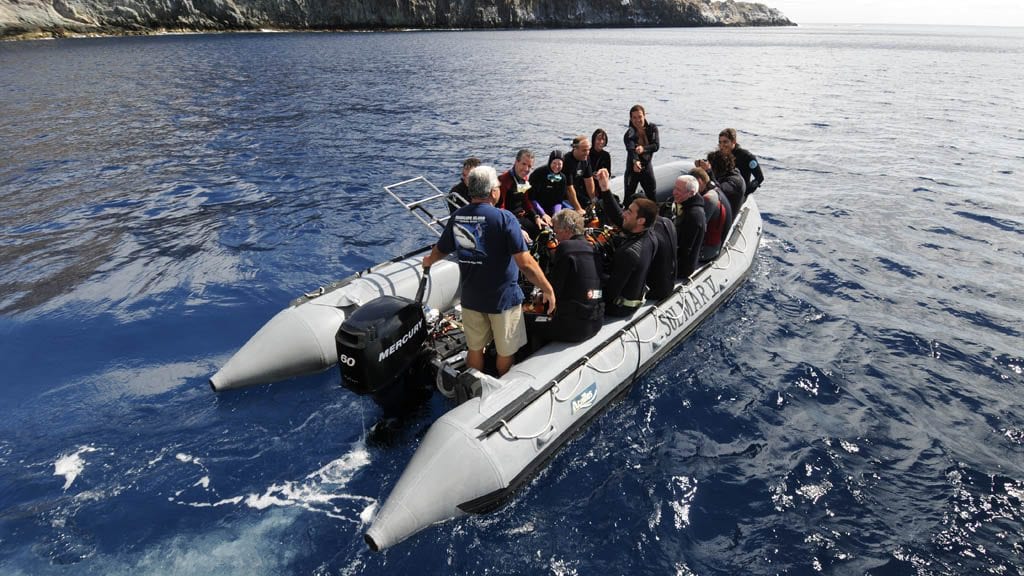 Solmar V classic liveaboard Socorro & Guadalupe Islands-inflatable