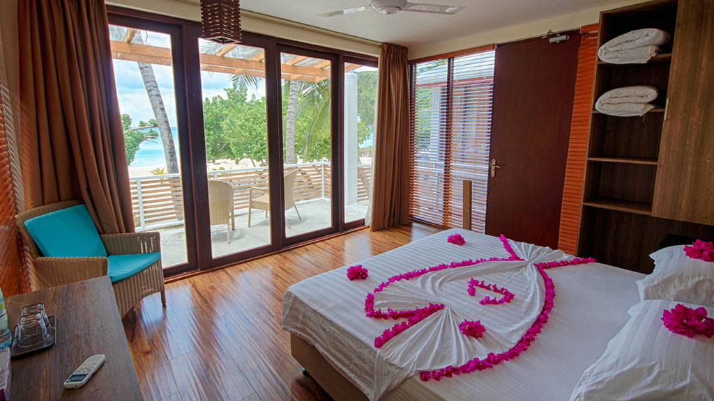 Kinan Retreat offers nine comfortable rooms on beautiful Fulidhoo Island