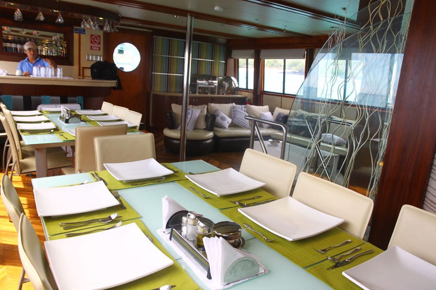 Humboldt Explorer Liveaboard Galapagos Islands-dining area