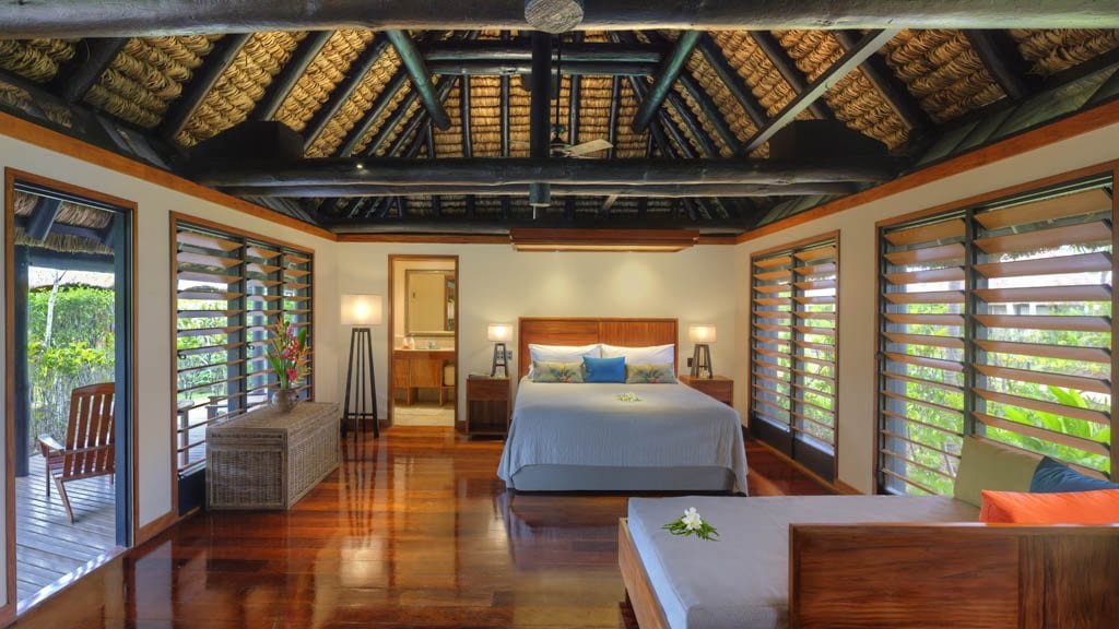 Jean michel cousteau resort savusavu fiji ocean front villa bedroom