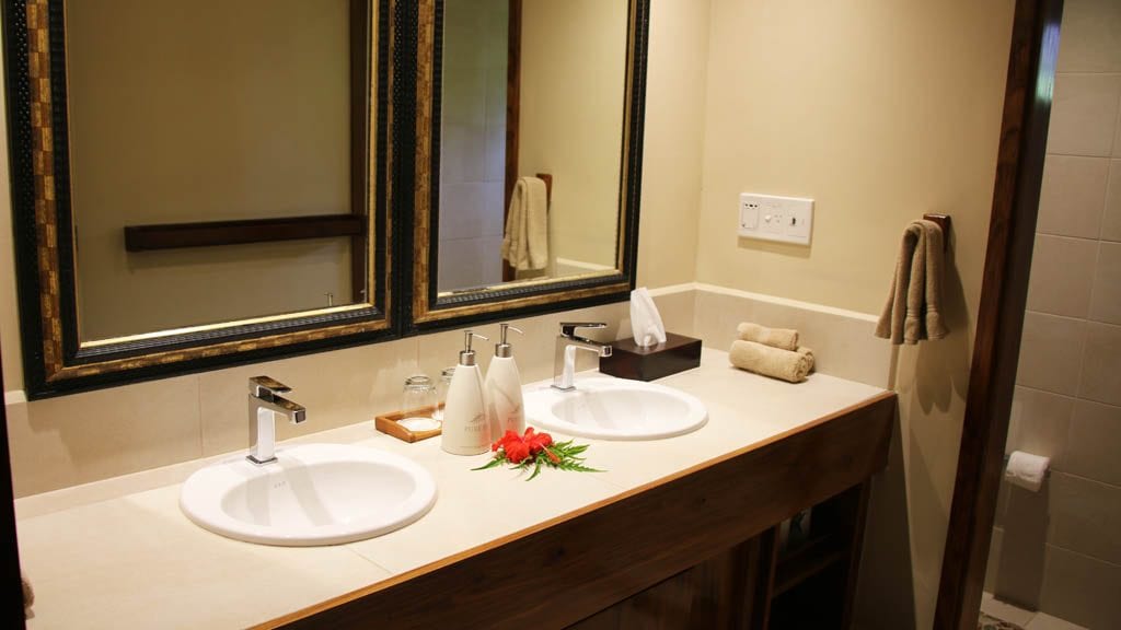 Jean michel cousteau resort savusavu fiji ocean front villa bathroom