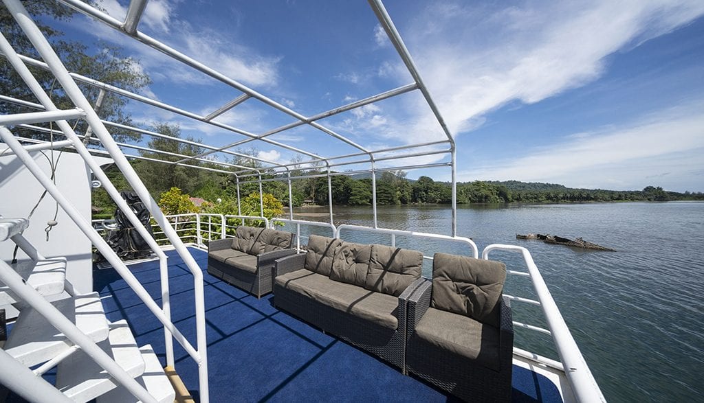 MV Oceania at Walindi Plantation Resort lower sun deck