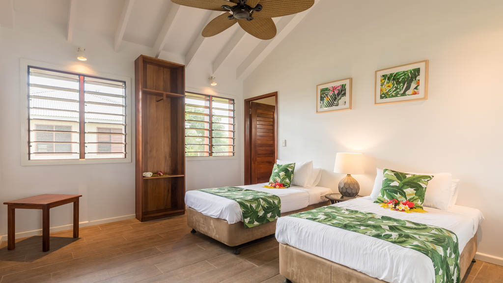 White grass ocean resort tanna vanuatu family br villa second bedroom White Grass Ocean Resort, Tanna, Vanuatu offers year round diving and snorkelling in crystal clear waters on pristine hard coral reefs