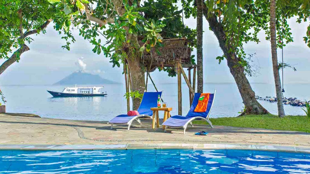 1 murex manado dive resort north sulawesi indonesia pool and dive boat hero