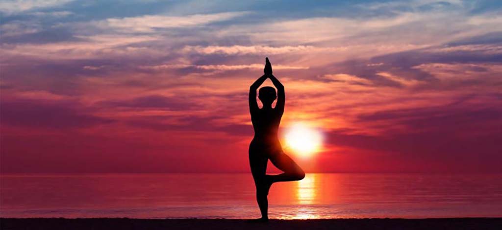 Ocean care week yoga on beach