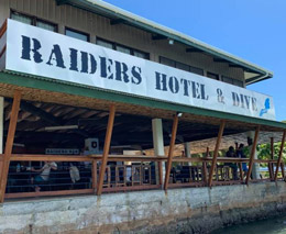 Raiders Hotel & Dive Tulagi Solomon Islands for the best wreck diving and to dive the best reefs around Tulagi in comfort and safety