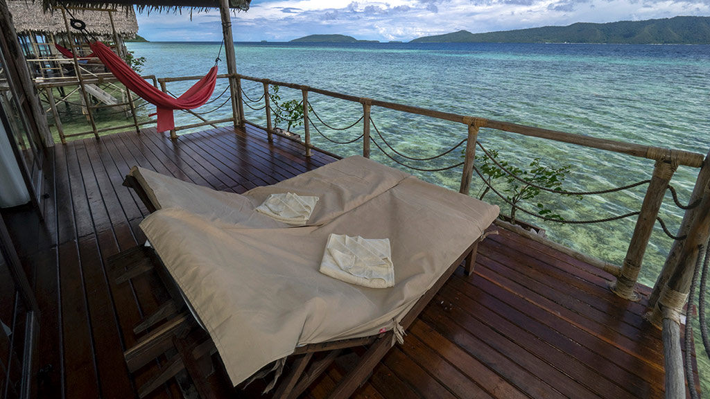 Papua Explorers Dive Resort, a 5 Star PADI dive resort is perfectly located in the centre of Raja Ampat marine park with easy access to signature dive sites