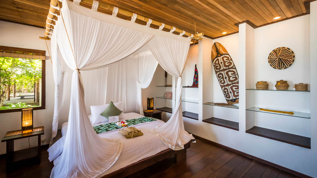 Papua Diving Resorts, Sorido Bay Resort, Kri Island, Raja Ampat, Indonesia - Sentani Interior Papuan Diving Resorts include the upmarket Sorido Bay Resort on Kri Island and fantastic diving on their house reef & top Raja Ampat dive sites