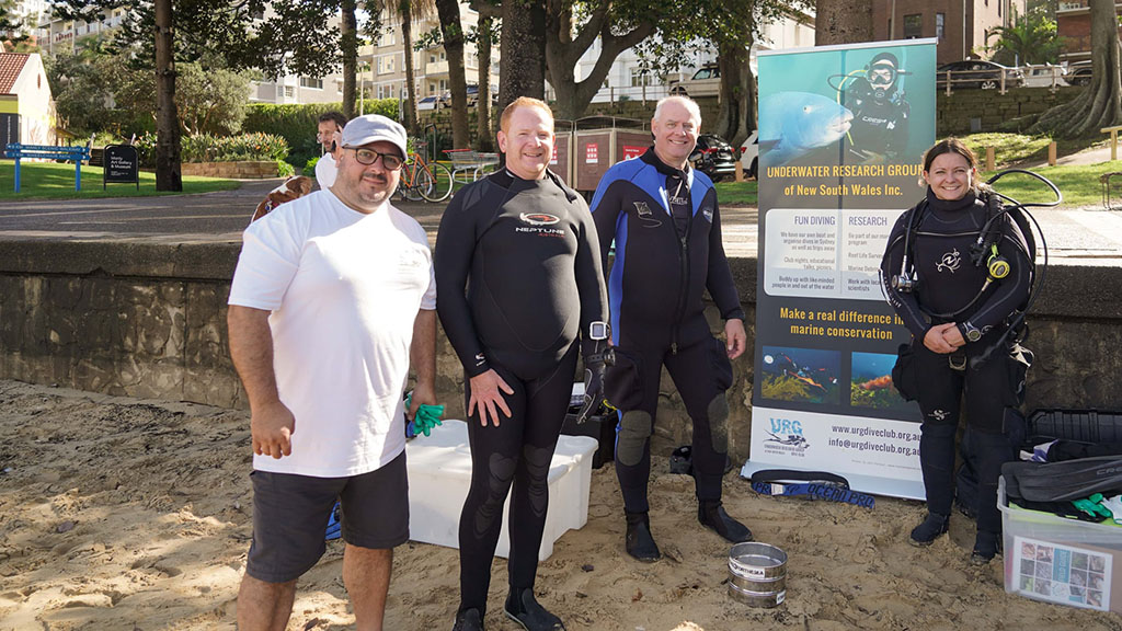 Last week Diveplanit joined forces with the Underwater Research Group of NSW to take part in the CEO Beach Clean-Up organised by Take 3 for the Sea.